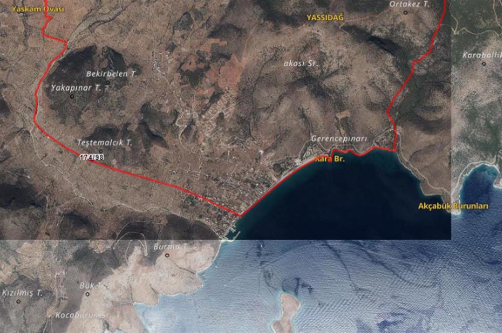 DATÇA PALAMUTBÜKÜNDE YOLA CEPHE 1267 M2 ARAZİ