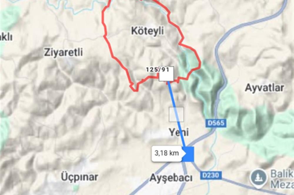 C21 LOCA'DAN KÖTEYLİ MAHALLESİNDE ŞEHİR MANZARALI SATILIK TARLA