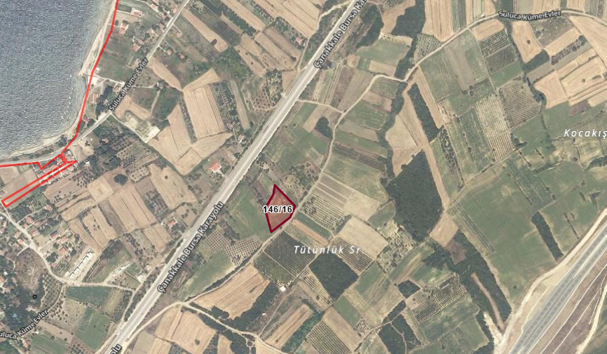 ÇANAKKALE LAPSEKİ'DE MERKEZİ KONUMDA 5.064 m2 YATIRIMLIK TARLA