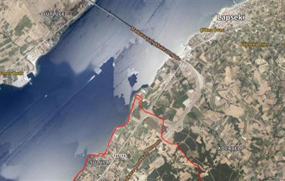 ÇANAKKALE LAPSEKİ'DE MERKEZİ KONUMDA 5.064 m2 YATIRIMLIK TARLA