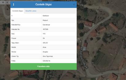 CENTURY21 BAL'DAN KEPSUT DANAHİSAR DA SATILIK VİLLA ARSASI