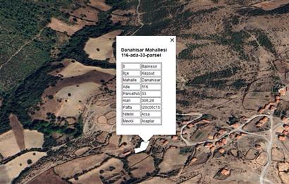 CENTURY21 BAL'DAN KEPSUT DANAHİSAR DA SATILIK VİLLA ARSASI