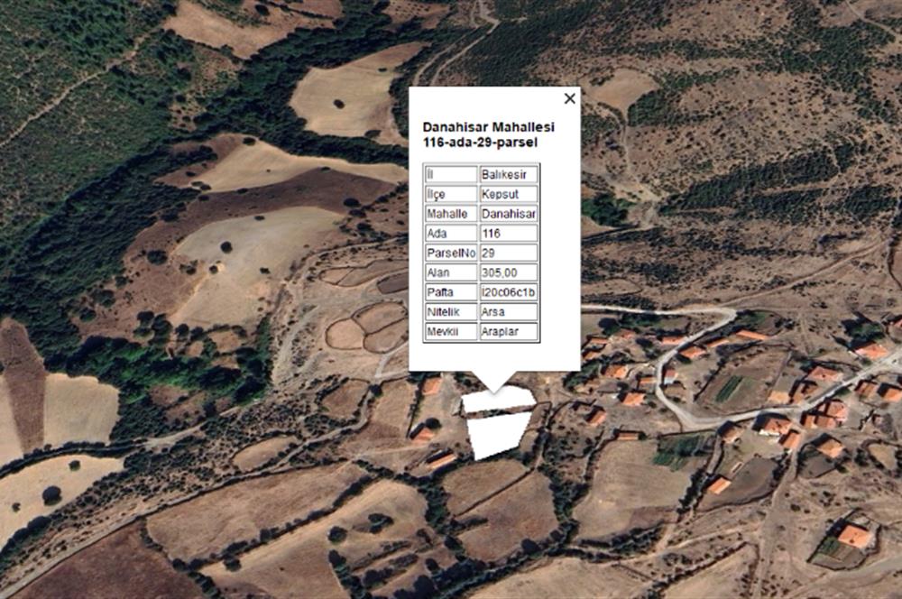 CENTURY21 BAL'DAN KEPSUT DANAHİSAR DA SATILIK VİLLA ARSASI