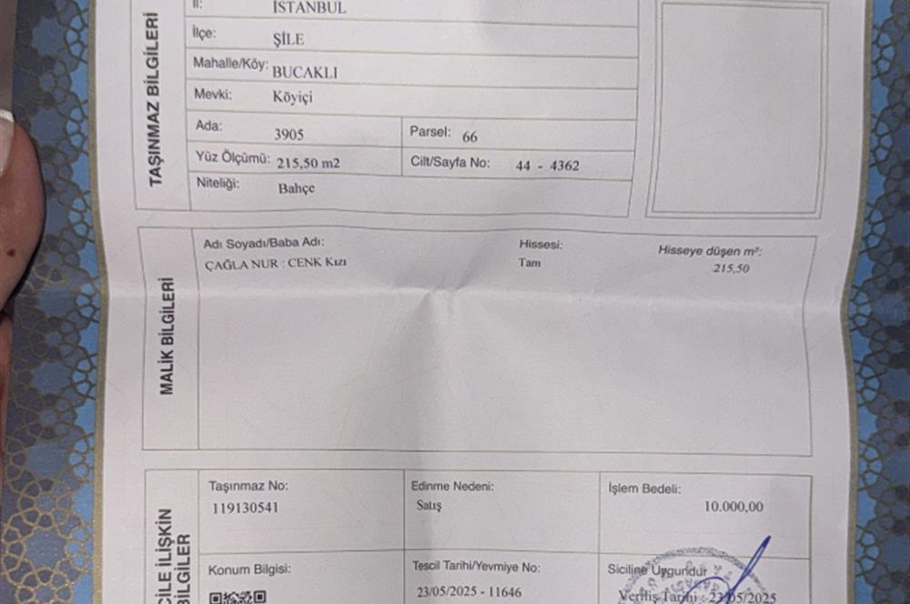 kandıra bucaklı  da bahce