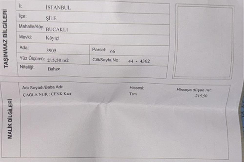 kandıra bucaklı  da bahce