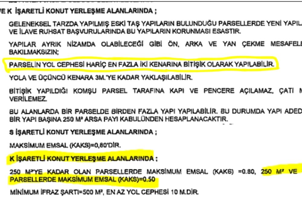 Gökçebel'de 4 daire veya 2 Villa'lık Deniz Manzaralı Satılık Arsa 