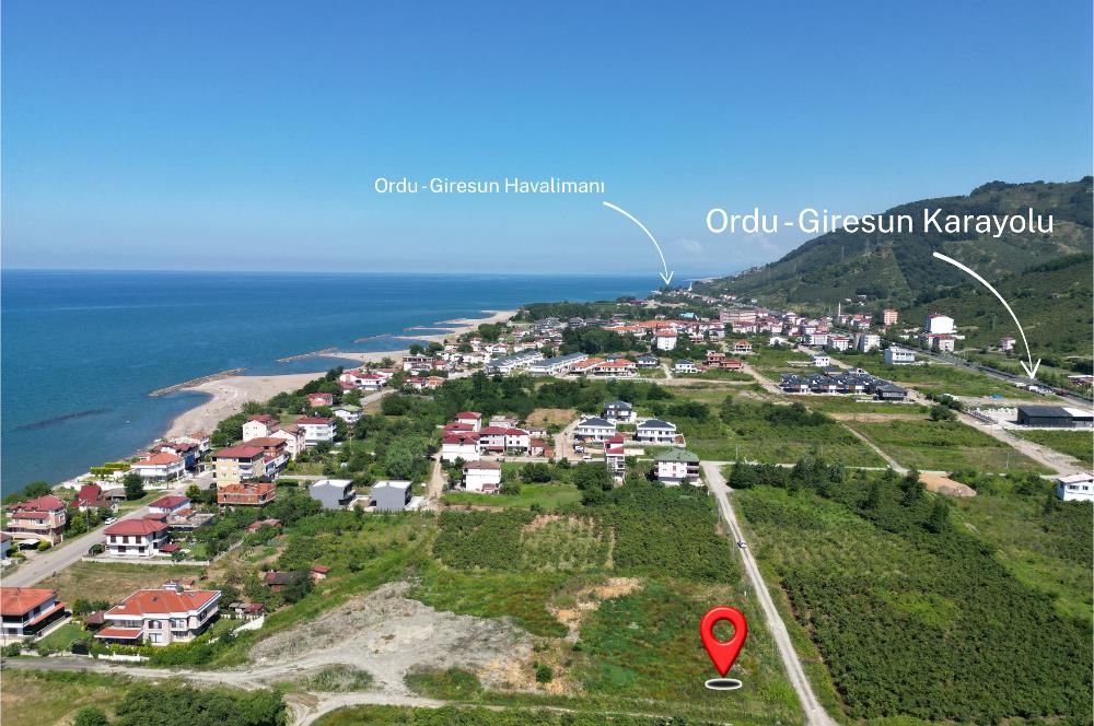 Ordu Gülyalı Turnasuyu'nda Denize Yakın 1070 m² Villa Arsası!