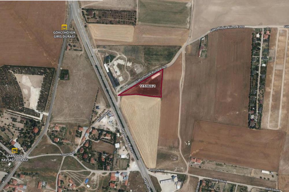 GÖKÇEHÜYÜK MAH. 5.356,61 M2 HAYMANA BULVARINA CEPHELİ KİRALIK