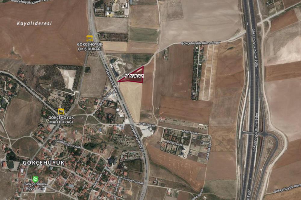 GÖKÇEHÜYÜK MAH. 5.356,61 M2 HAYMANA BULVARINA CEPHELİ KİRALIK