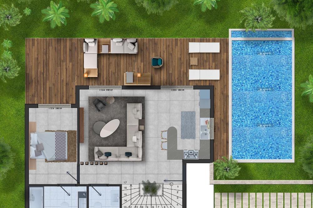 Projeden Satılık Müstakil Havuzlu Modern Mimari 4+1 Villalar | Dereköy - Gümüşlük