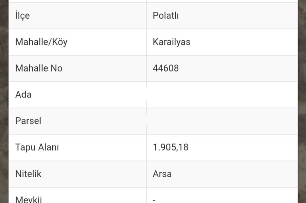 C21VİZYON2'DEN ANKARA/POLATLI, ORGANİZE SANAYİ BÖLGESİNE YAKIN,KARAİLYAS MAHALLESİ SATILIK ARSA!