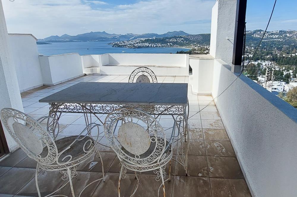 Bodrum-Bitez  3+1 deniz manzaralı satılık dubleks villa