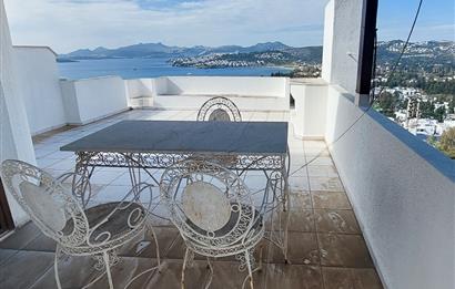 Bodrum-Bitez  3+1 deniz manzaralı satılık dubleks villa