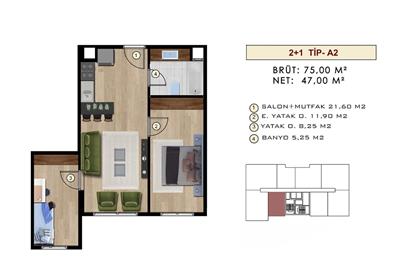 KAĞITHANE GÜLMAHAL RESİDENCE FULL EŞYALI KİRALIK 2+1