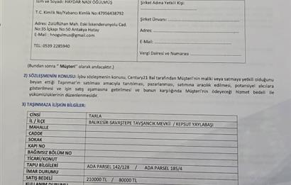 C21 BAL'DAN BALIKESİR KEPSUT YAYLABAŞI SATILIK TARLA