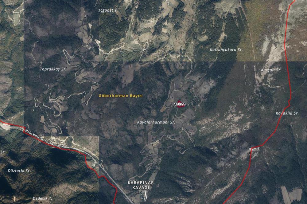 BOLU MUDURNU KARAPINARKAVAĞI KABALAR MEVKİİNDE SATILIK TARLA