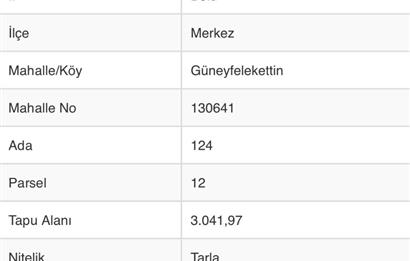 -C21TERAS- MUDURNU YOLUNA CEPHE 3042 m2 SATILIK TARLA
