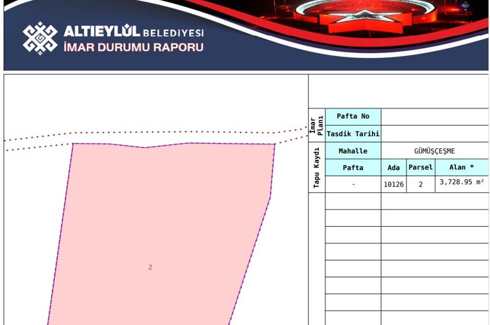 C21 BAL'dan BALIKESİR ALTIEYLÜL GÜMÜŞÇEŞME’DE SATILIK YATIRIMLIK TARLA!