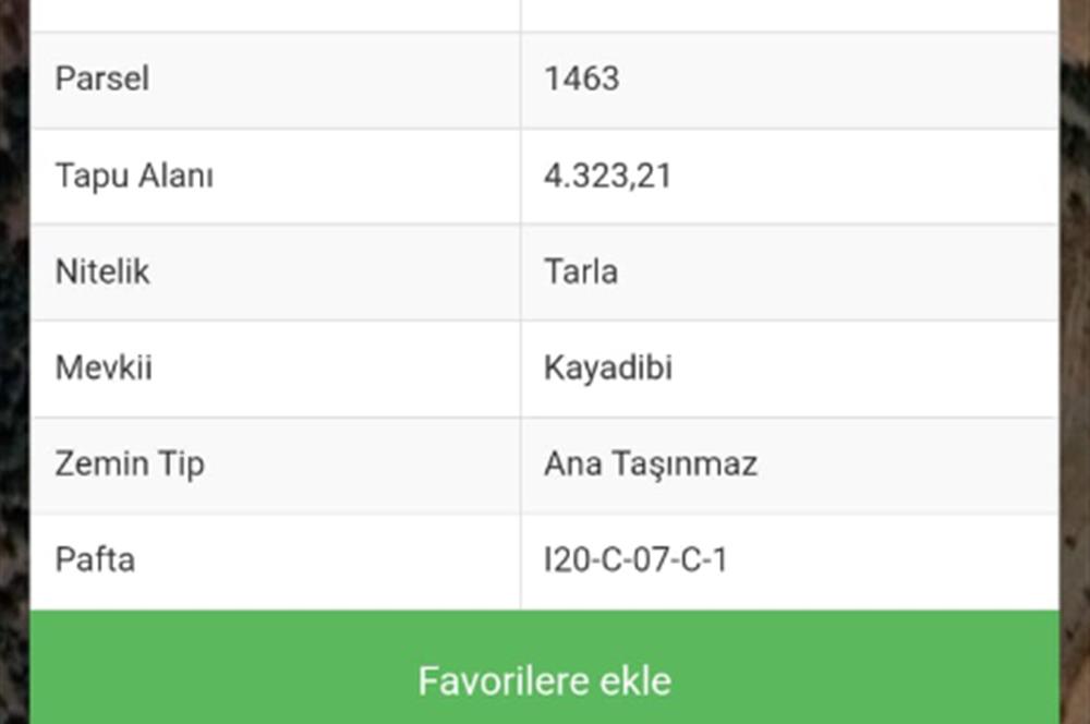 C21 LOCA'DAN KEPSUT SAYACIK MAHALLESİNDE 4323,21M2 SATILIK TARLA