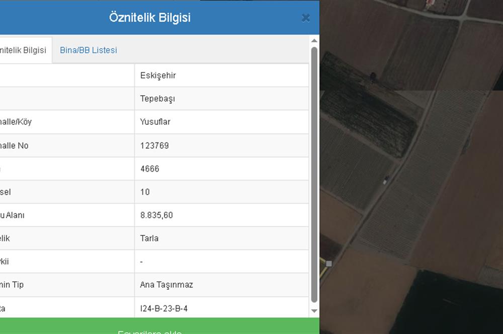 CENTURY 21 VİZYON'DAN YUSUFLAR MAHALLESİNDE SATILIK TARLA