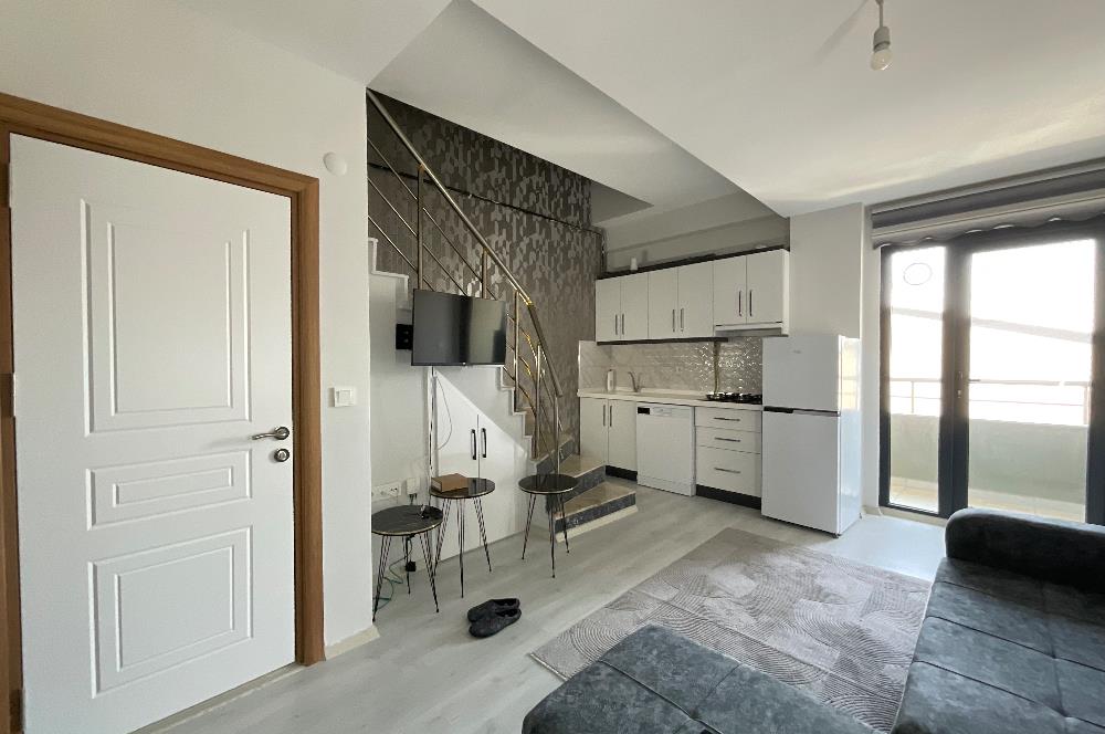 C21 Loca'dan Plevnede Kiralık Balkon + Teras 1+1 Eşyalı Dubleks
