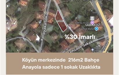 Şile Kabakoz'da Köyün merkezinde acil satılık 216m2 Bahçe