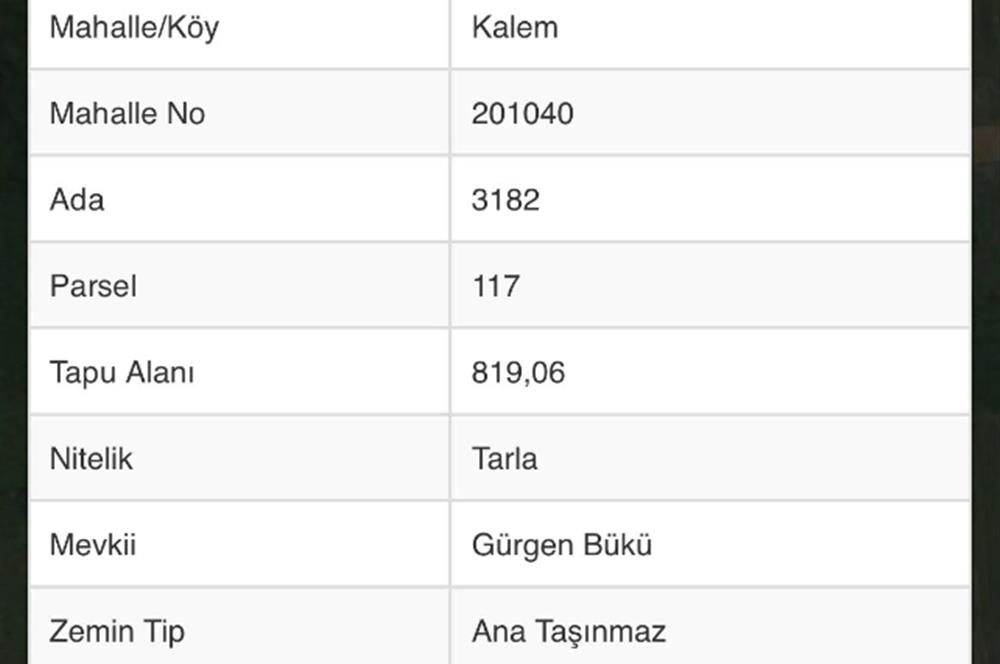 şile kalem satılık tarla