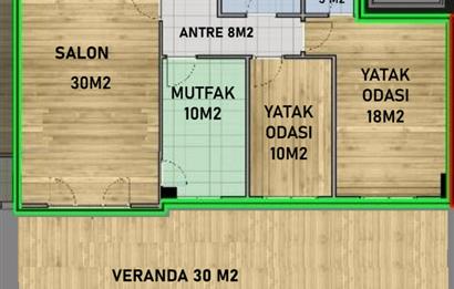 TUZLA ANATOLİA CİTY'DE VERENDA BAHÇE KULLANIMLI EBEVEYN BANYOLU KİRALIK 2+1