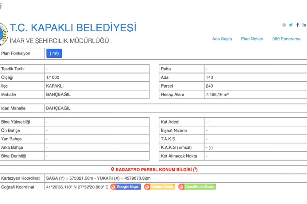 KIRKLARELİ LÜLEBURGAZ OKLALI 5600 M2 RESMİ YOL CEPHELİ SATILIK