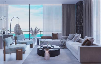 Kıbrıs İskele'nin En İyi Projesi Grand Sapphire Blu'da Ödeme Planlı Satılık Fırsat 2+1 Daire