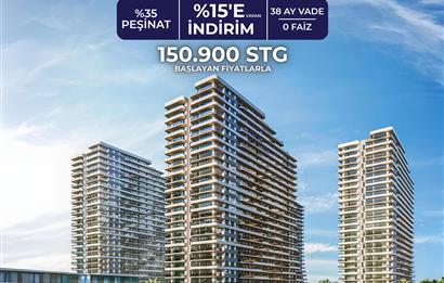 Kıbrıs İskele'nin En İyi Projesi Grand Sapphire Blu'da Ödeme Planlı Satılık Fırsat 1+1 Daire