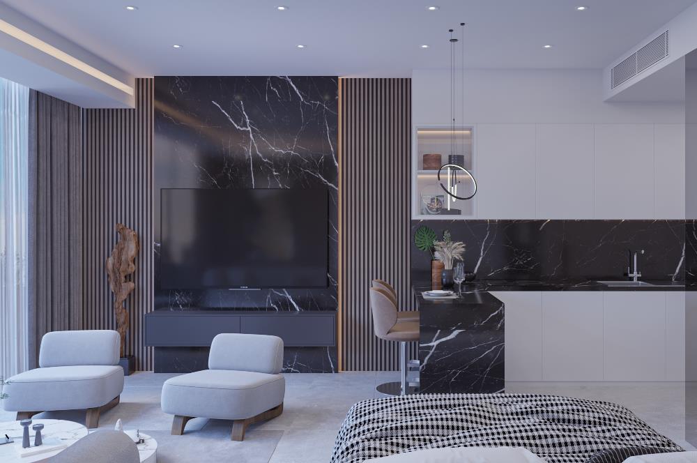 Kıbrıs İskele'nin En İyi Projesi Grand Sapphire Blu'da Ödeme Planlı Satılık Fırsat Stüdyo Daire