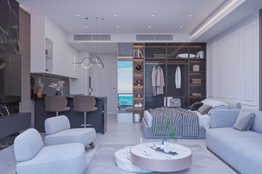 Kıbrıs İskele'nin En İyi Projesi Grand Sapphire Blu'da Ödeme Planlı Satılık Fırsat Stüdyo Daire