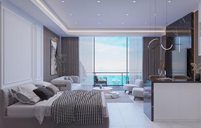 Kıbrıs İskele'nin En İyi Projesi Grand Sapphire Blu'da Ödeme Planlı Satılık Fırsat Stüdyo Daire