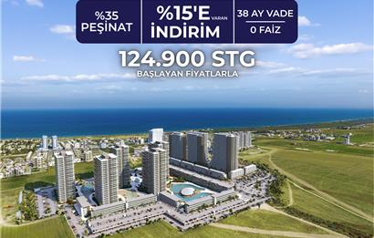 Kıbrıs İskele'nin En İyi Projesi Grand Sapphire Blu'da Ödeme Planlı Satılık Fırsat Stüdyo Daire