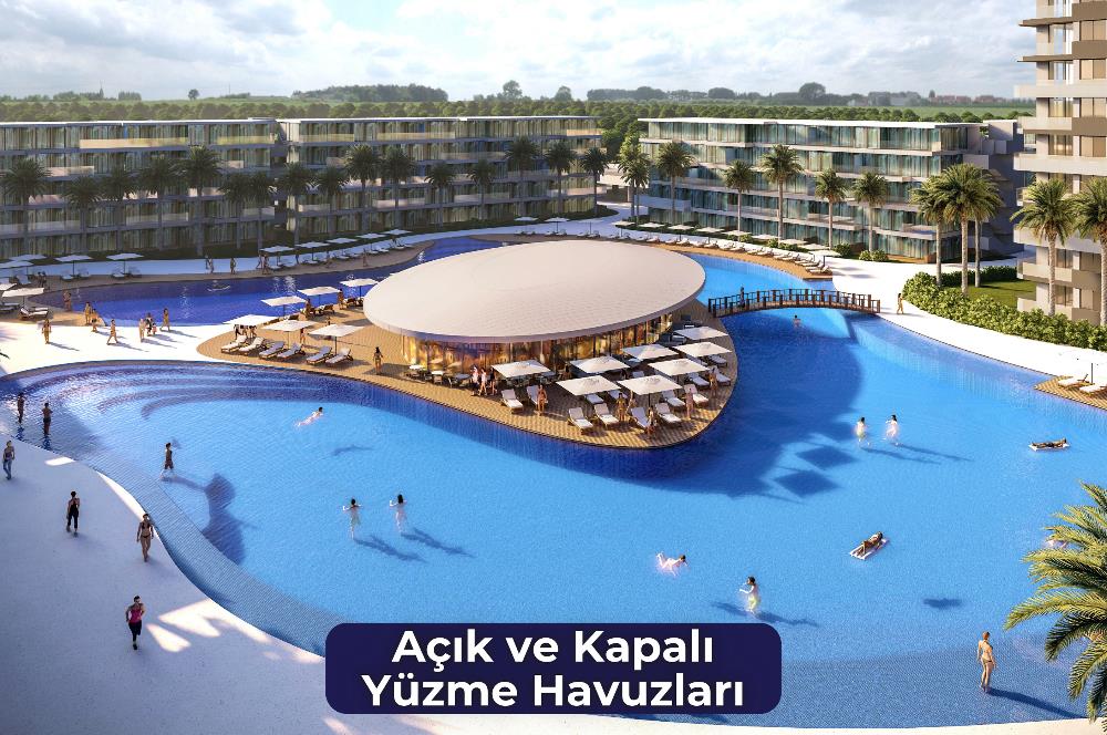 Kıbrıs İskele'nin En İyi Projesi Grand Sapphire Blu'da Ödeme Planlı Satılık Fırsat 1+1 Daire