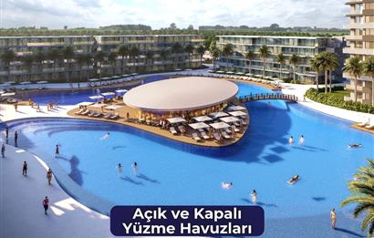 Kıbrıs İskele'nin En İyi Projesi Grand Sapphire Blu'da Ödeme Planlı Satılık Fırsat 1+1 Daire