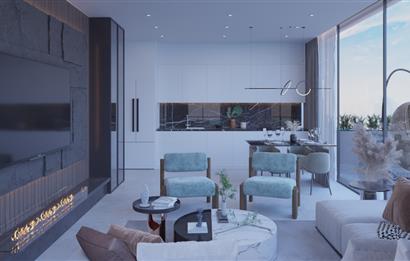 Kıbrıs İskele'nin En İyi Projesi Grand Sapphire Blu'da Ödeme Planlı Satılık Fırsat 2+1 Daire
