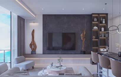 Kıbrıs İskele'nin En İyi Projesi Grand Sapphire Blu'da Ödeme Planlı Satılık Fırsat 1+1 Daire