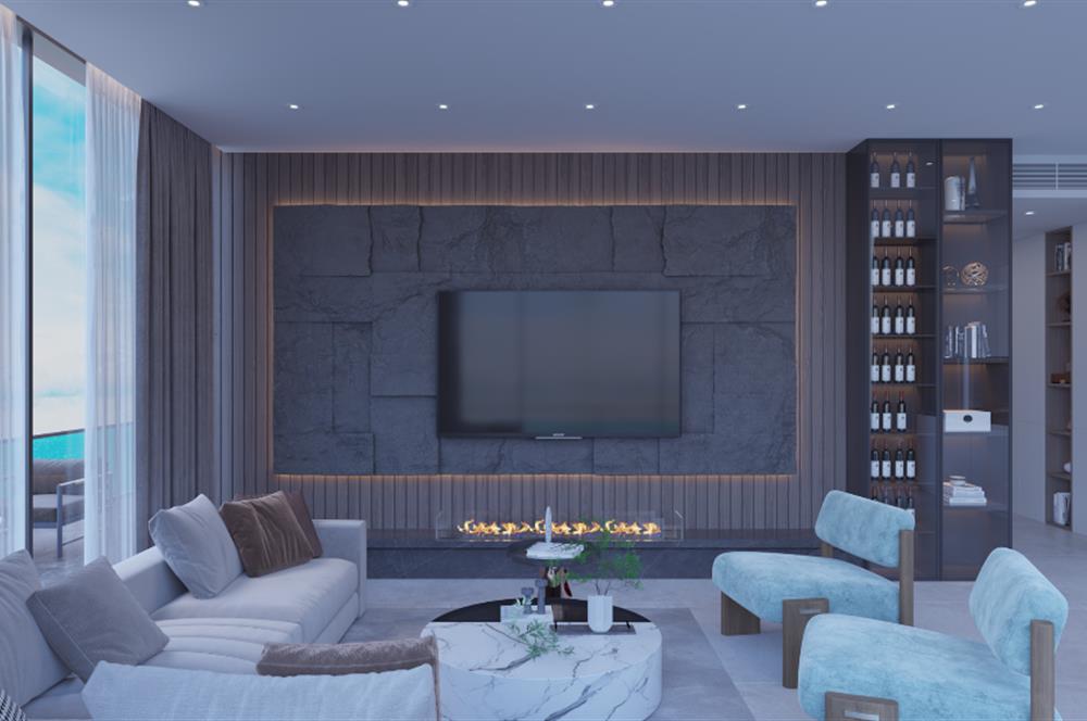 Kıbrıs İskele'nin En İyi Projesi Grand Sapphire Blu'da Ödeme Planlı Satılık Fırsat 2+1 Daire