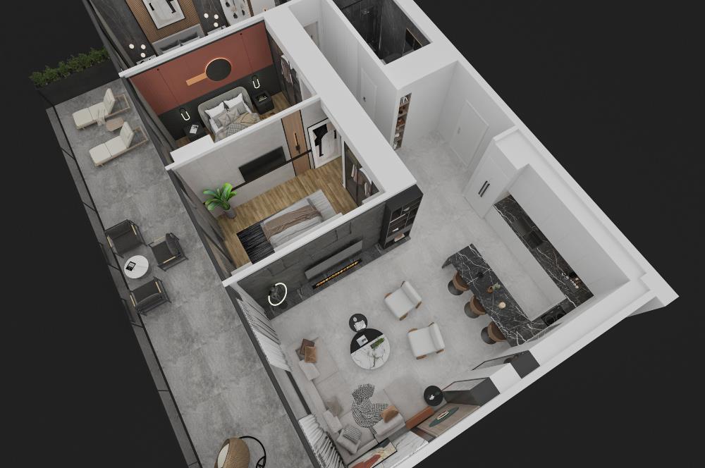 Kıbrıs İskele'nin En İyi Projesi Grand Sapphire Blu'da Ödeme Planlı Satılık Fırsat 3+1 Daire