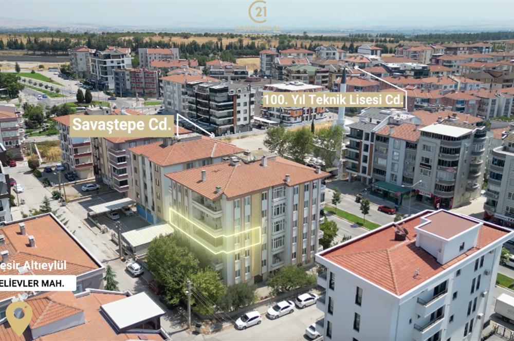 C21 BAL'dan BAHÇELİEVLER MAH. SAVAŞTEPE CAD ÜZERİ 3+1 DAİRE