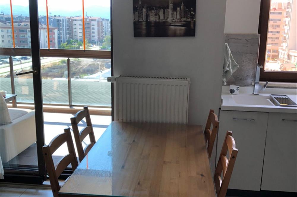 Güleç Teras’ta Yüzme Havuzlu  Eşyalı 1+1 Daire