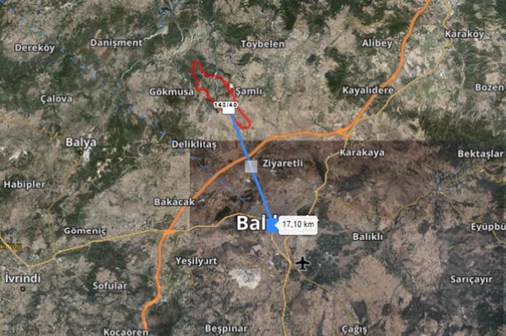 C21 BAL'DAN KIRMIZILAR MAH YAKIN, YOLU OLAN, SATILIK TARLA