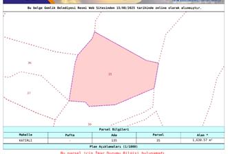 C21 Cius; Katırlı 1630m² Yola Cephe Satılık Bakımlı Zeytinlik