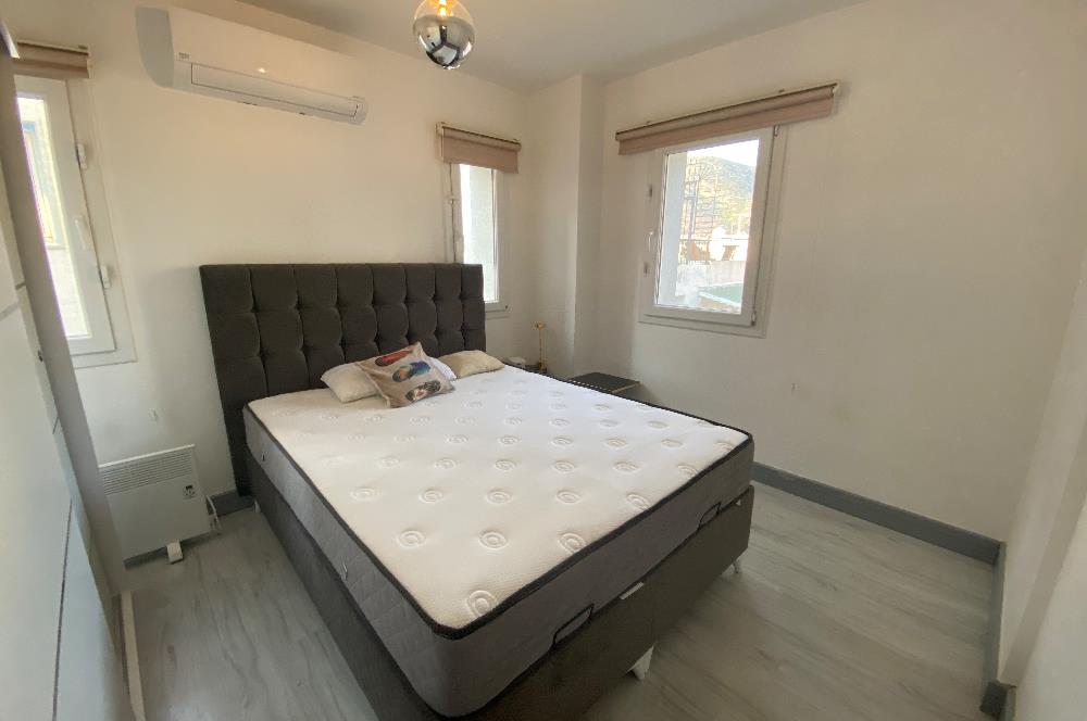 Ortakent Merkezde Kiralık Müstakil Bahçeli 3+1 Eşyalı Bahçe Dubleksi