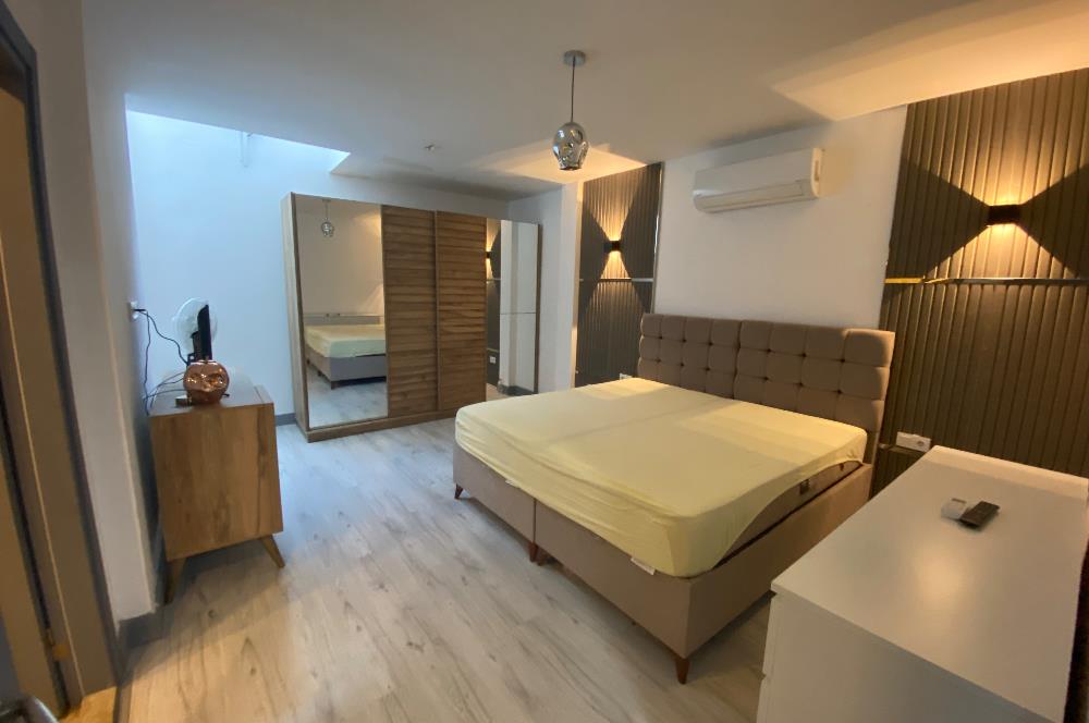 Ortakent Merkezde Kiralık Müstakil Bahçeli 3+1 Eşyalı Bahçe Dubleksi