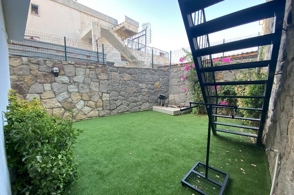 Ortakent Merkezde Kiralık Müstakil Bahçeli 3+1 Eşyalı Bahçe Dubleksi
