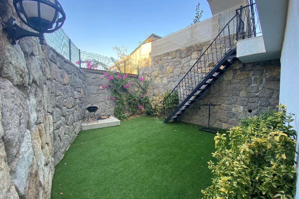 Ortakent Merkezde Kiralık Müstakil Bahçeli 3+1 Eşyalı Bahçe Dubleksi