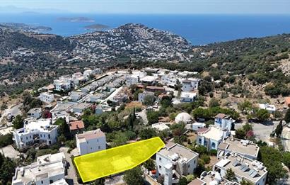 Bodrum Yalıkavak  Geriş deniz manzaralı Satılık imarlı arsa